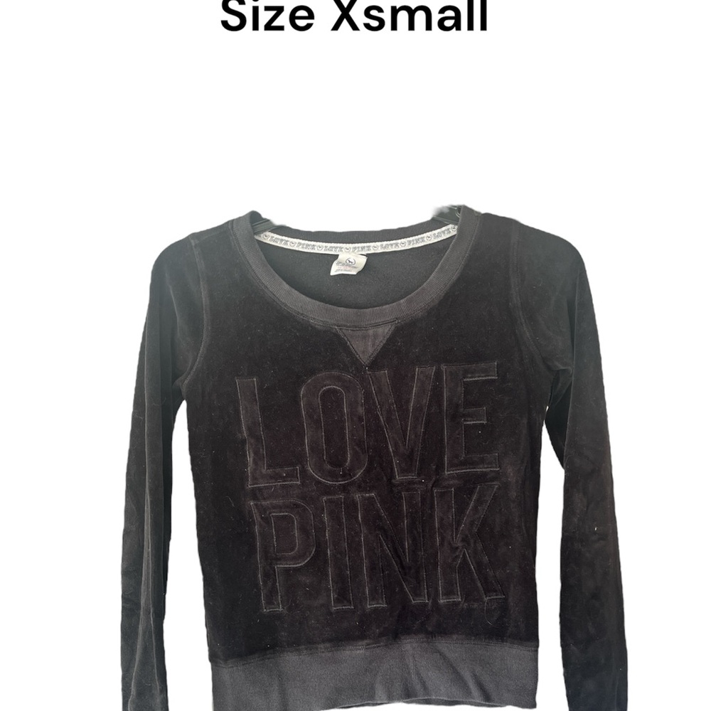 PINK Victoria's Secret Black Long Sleeve Tee